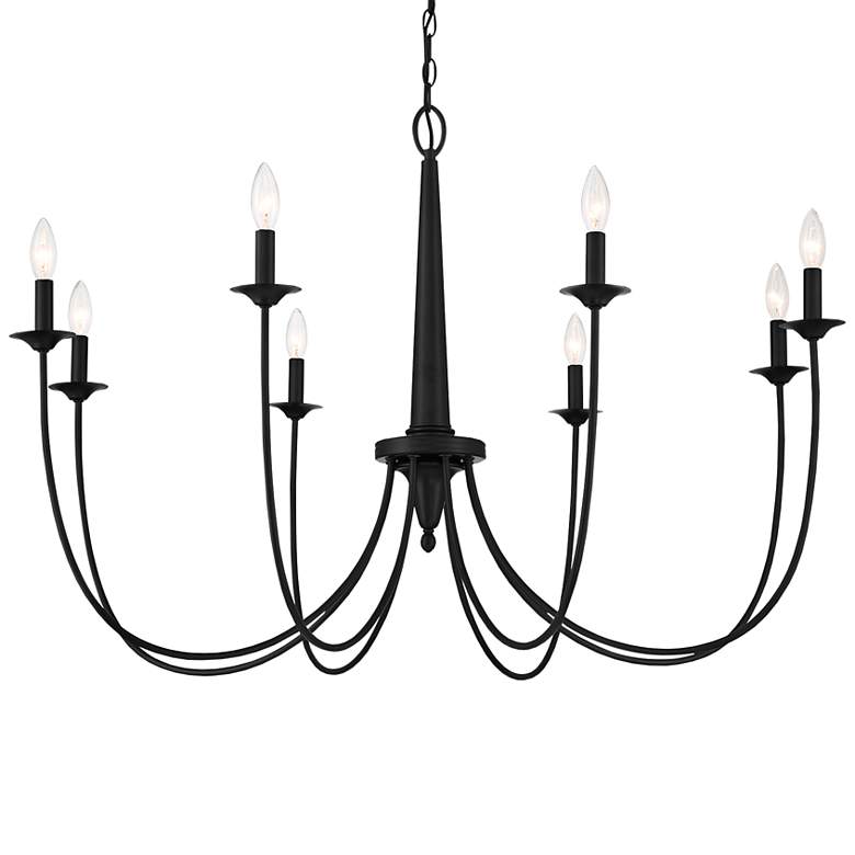 Image 1 Savoy House Stonecrest 42"W Matte Black 8-Light Chandelier