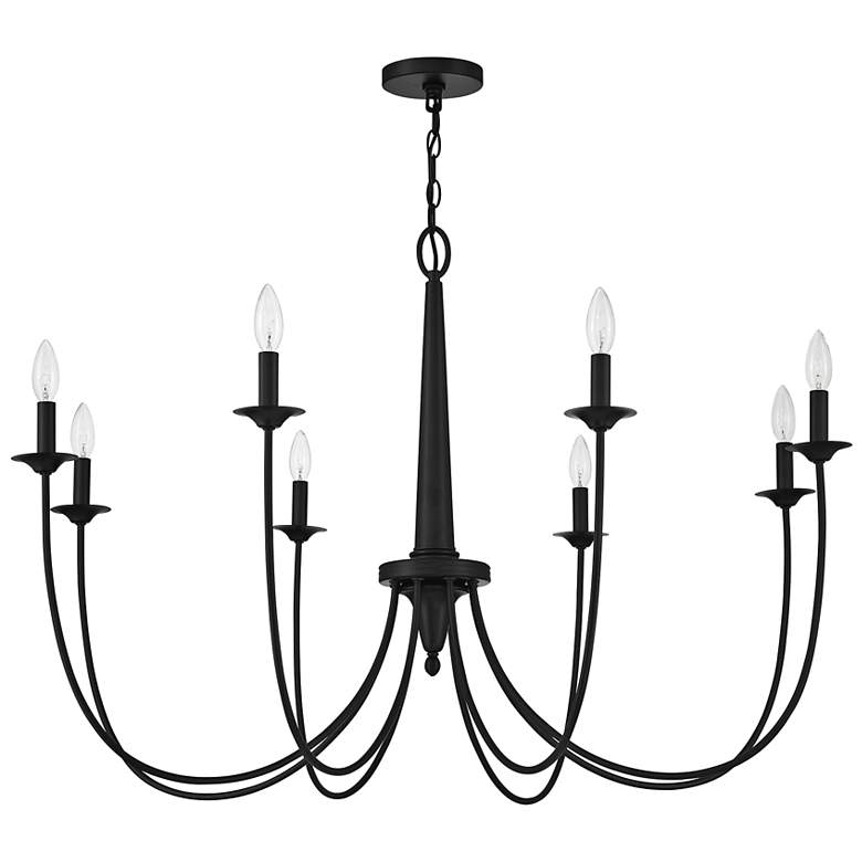 Image 3 Savoy House Stonecrest 42"W Matte Black 8-Light Chandelier more views
