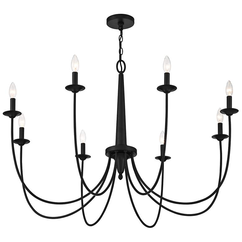 Image 5 Savoy House Stonecrest 42"W Matte Black 8-Light Chandelier more views