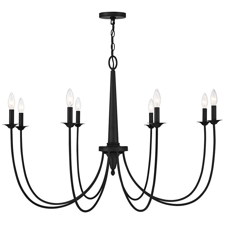 Image 6 Savoy House Stonecrest 42"W Matte Black 8-Light Chandelier more views