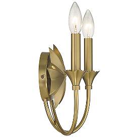 Image5 of Savoy House Sullivan 9" High Warm Brass 2-Light Wall Sconce more views