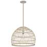 2_Savoy House Sussex 20"W Natural Rattan Dome Pendant Light