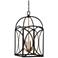 Savoy House Talbot 14" Wide English Bronze and Warm Brass 4-Light Pend
