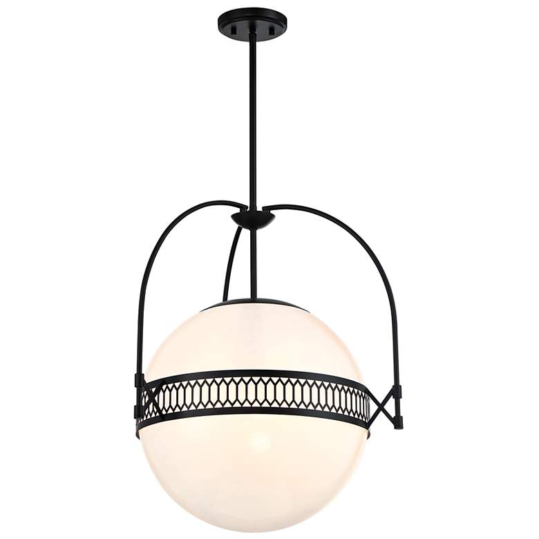 Image 4 Savoy House Thornhill 20" Wide Matte Black Pendant Light more views
