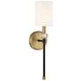 1_Savoy House Tivoli 19"H Matte Black Warm Brass Wall Sconce