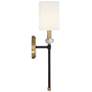 4_Savoy House Tivoli 19"H Matte Black Warm Brass Wall Sconce more views