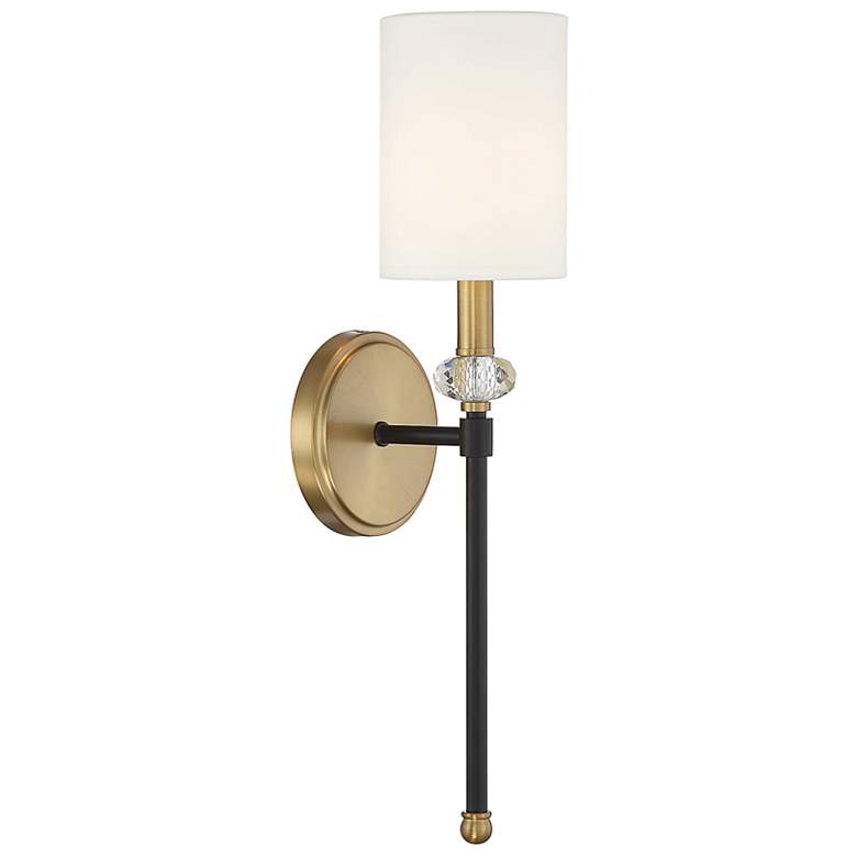 Image 5 Savoy House Tivoli 19"H Matte Black Warm Brass Wall Sconce more views