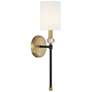 5_Savoy House Tivoli 19"H Matte Black Warm Brass Wall Sconce more views