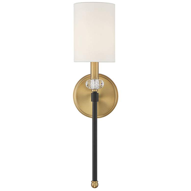 Image 6 Savoy House Tivoli 19"H Matte Black Warm Brass Wall Sconce more views