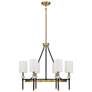 4_Savoy House Tivoli 28" Matte Black Warm Brass 6-Light Ring Chandelier more views