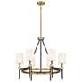 5_Savoy House Tivoli 28" Matte Black Warm Brass 6-Light Ring Chandelier more views