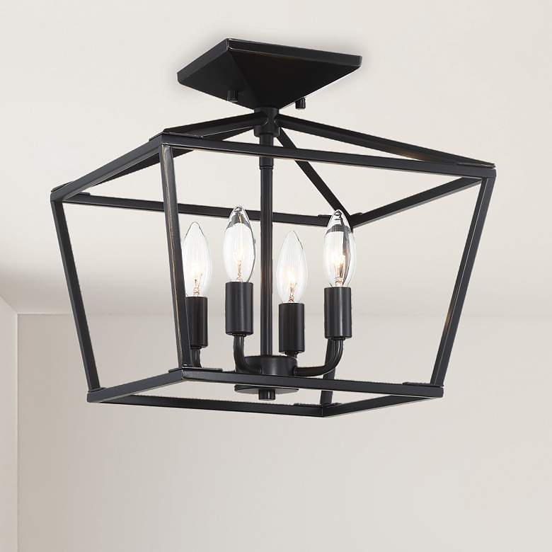 Image 1 Savoy House Townsend 13" Wide Bronze 4-Light Ceiling Light