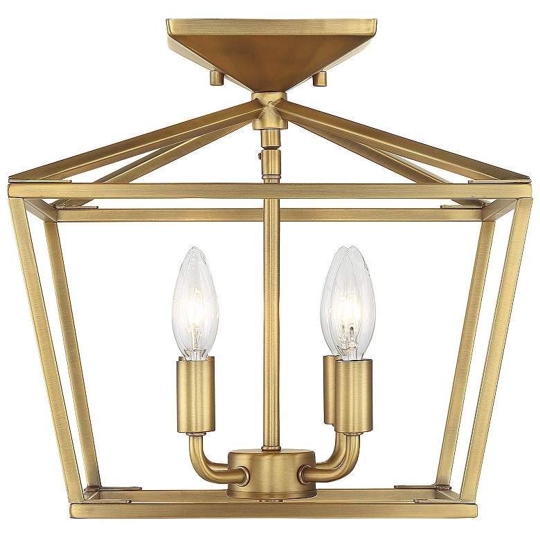 Image 1 Savoy House Townsend 13"W Warm Brass 4-Light Ceiling Light