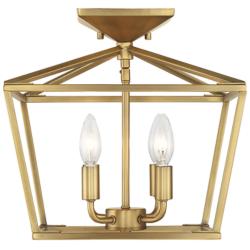 Savoy House Townsend 13"W Warm Brass 4-Light Ceiling Light