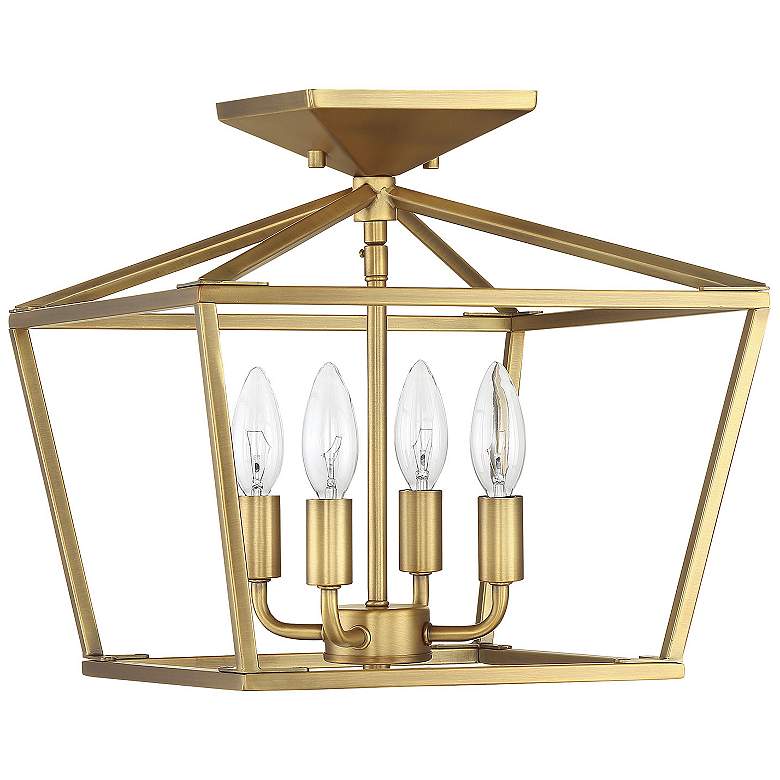 Image 5 Savoy House Townsend 13"W Warm Brass 4-Light Ceiling Light more views