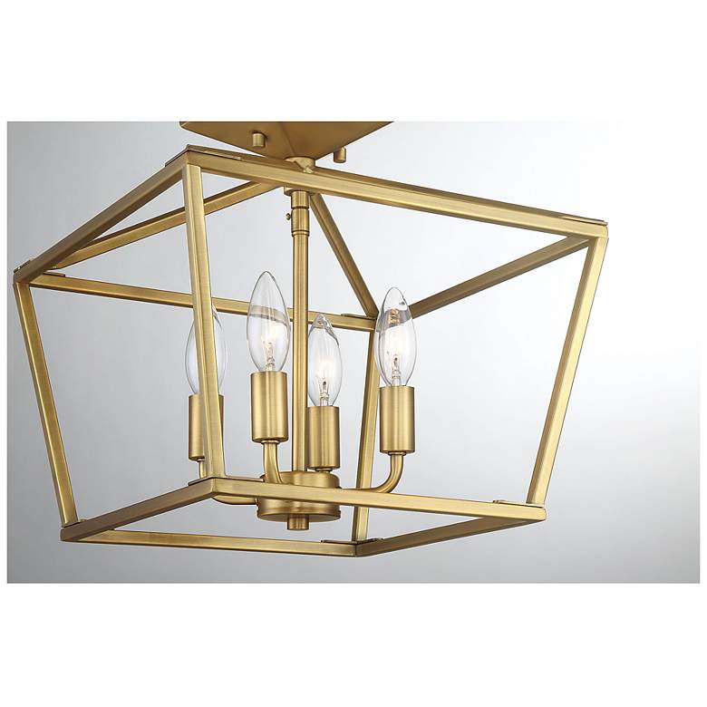 Image 6 Savoy House Townsend 13"W Warm Brass 4-Light Ceiling Light more views