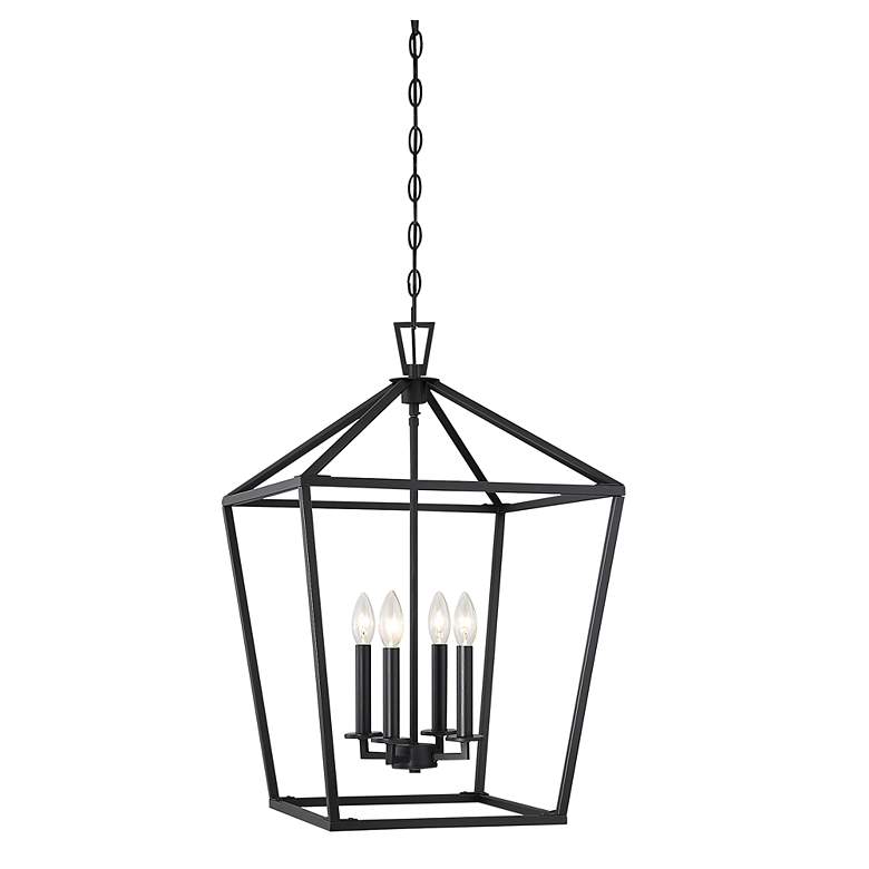 Image 1 Savoy House Townsend 17" Wide Matte Black 4-Light Pendant