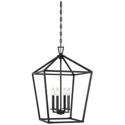 Savoy House Townsend 17" Wide Matte Black 4-Light Pendant