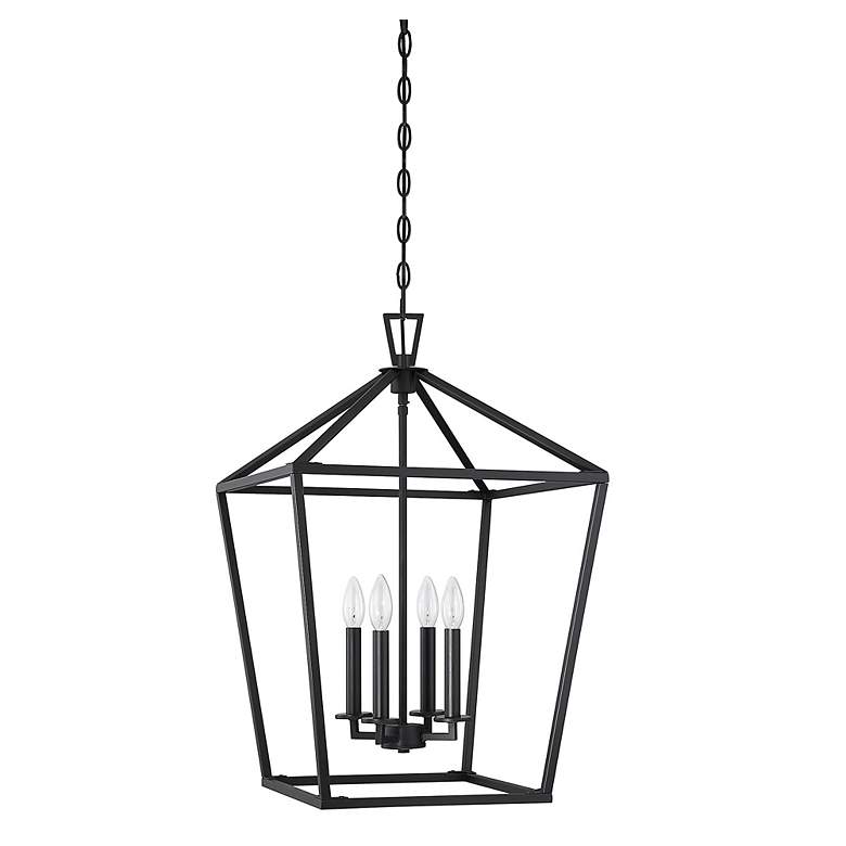 Image 3 Savoy House Townsend 17" Wide Matte Black 4-Light Pendant more views