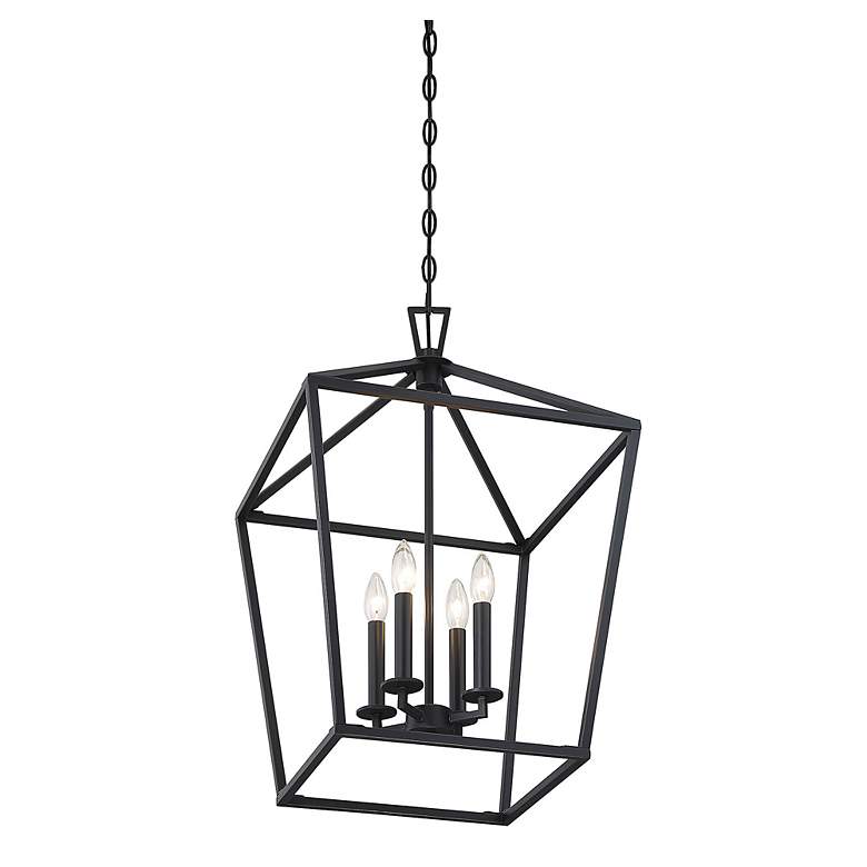 Image 5 Savoy House Townsend 17" Wide Matte Black 4-Light Pendant more views