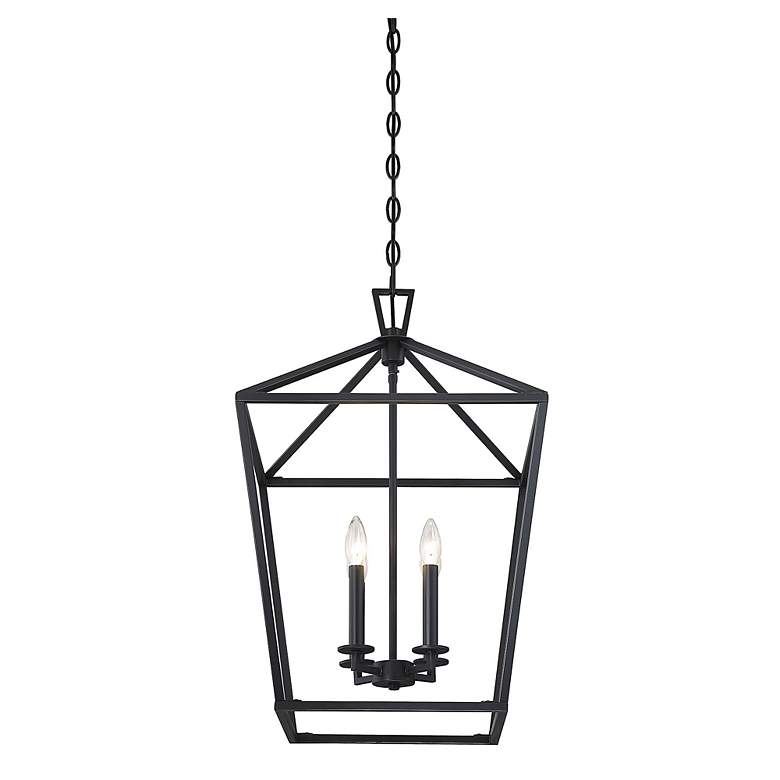 Image 6 Savoy House Townsend 17" Wide Matte Black 4-Light Pendant more views