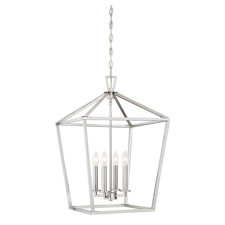 Image 1 Savoy House Townsend 17" Wide Satin Nickel 4-Light Pendant