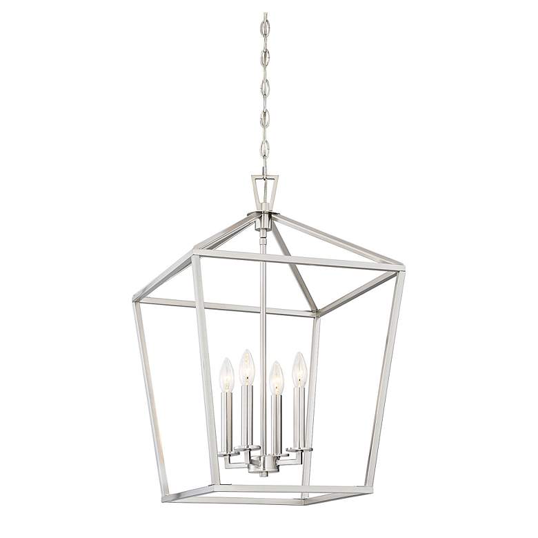 Image 4 Savoy House Townsend 17" Wide Satin Nickel 4-Light Pendant more views