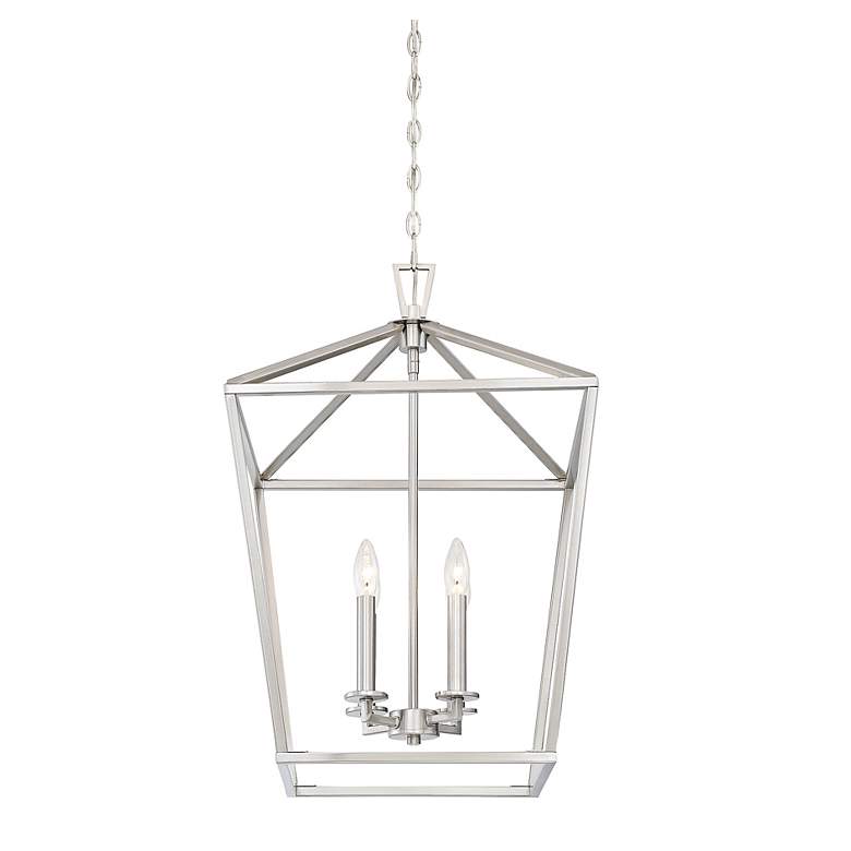 Image 6 Savoy House Townsend 17" Wide Satin Nickel 4-Light Pendant more views