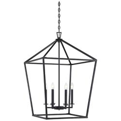Savoy House Townsend 24" Wide Matte Black 6-Light Pendant