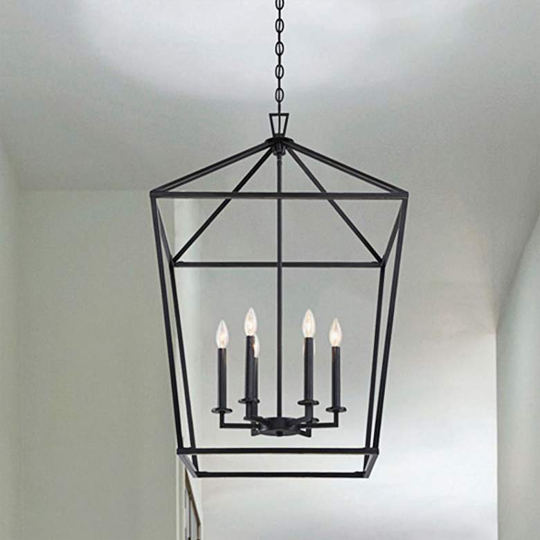 Image 2 Savoy House Townsend 24" Wide Matte Black 6-Light Pendant