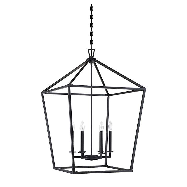 Image 5 Savoy House Townsend 24" Wide Matte Black 6-Light Pendant more views