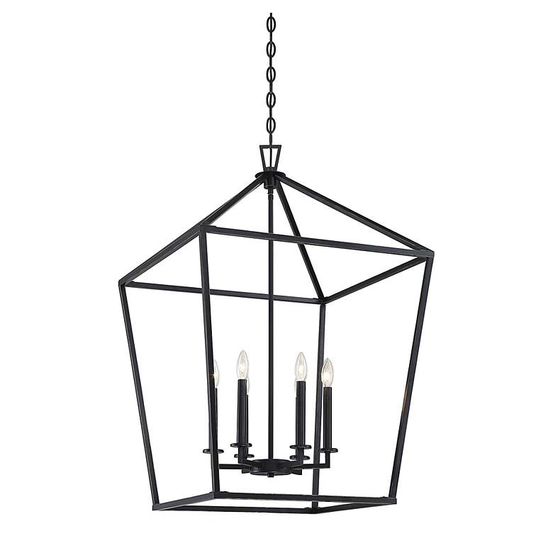 Image 6 Savoy House Townsend 24" Wide Matte Black 6-Light Pendant more views