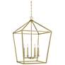 1_Savoy House Townsend 24" Wide Warm Brass 6-Light Pendant