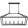 1_Savoy House Townsend 44"W Black 5-Light Linear Chandelier