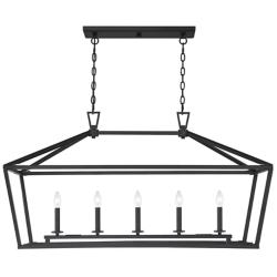 Savoy House Townsend 44"W Black 5-Light Linear Chandelier