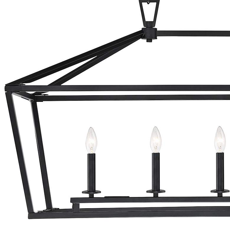 Image 2 Savoy House Townsend 44"W Black 5-Light Linear Chandelier more views