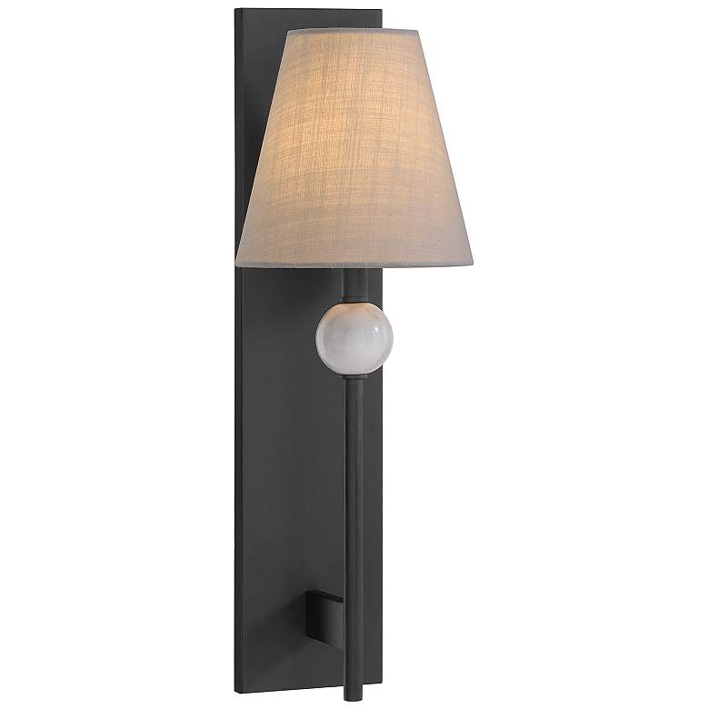Image 1 Savoy House Travis 22" High Matte Black Wall Sconce