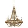 3_Savoy House Truly 26" Wide Natural Wood 5-Light Chandelier more views