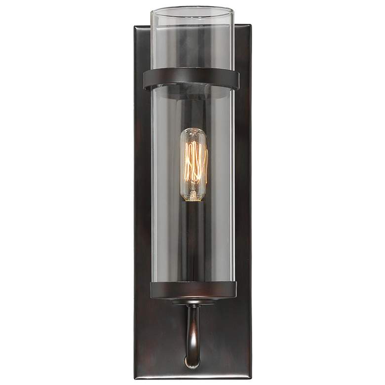 Image 1 Savoy House Tulsa 13.75" High English Bronze 1-Light Wall Sconce