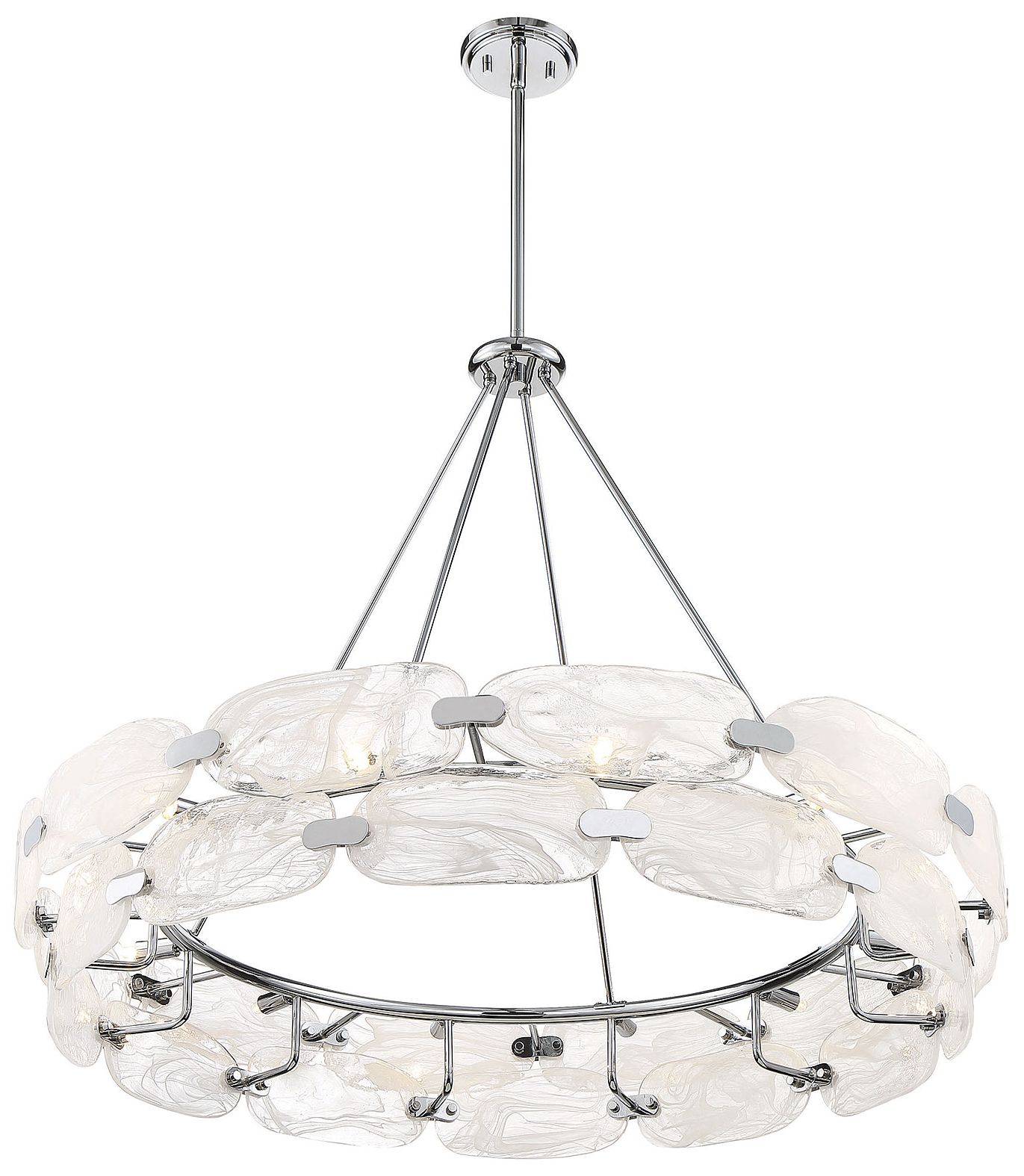 Image 6 Savoy House Vasare 38" Wide Chrome 12-Light Pendant more views