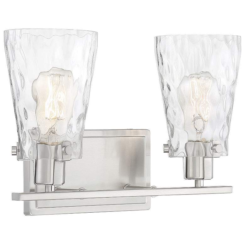 Image 3 Savoy House Vaughan 14.25" Wide 2-Light Satin Nickel Bath Light more views