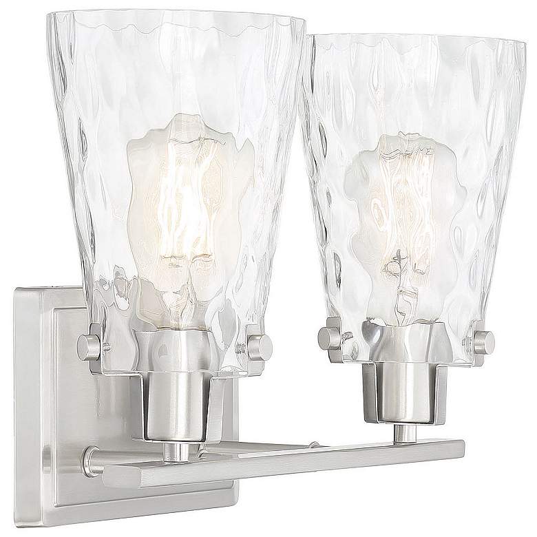 Image 4 Savoy House Vaughan 14.25" Wide 2-Light Satin Nickel Bath Light more views