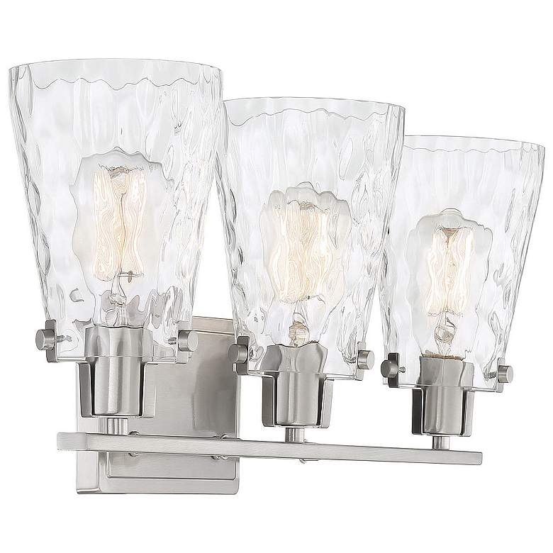 Image 4 Savoy House Vaughan 23.75" Wide 3-Light Satin Nickel Bath Light more views