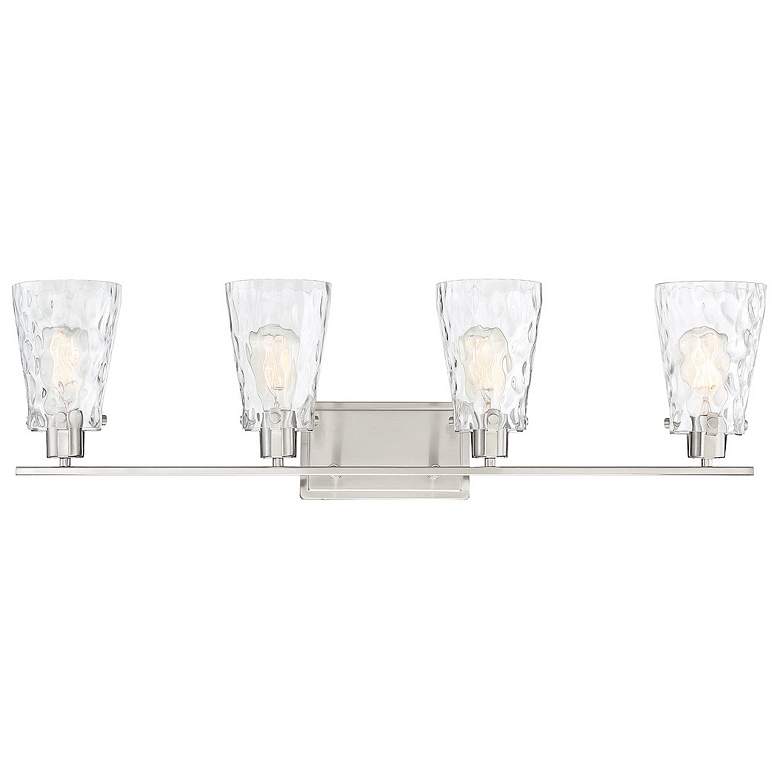 Image 1 Savoy House Vaughan 32.5" Wide 4-Light Satin Nickel Bath Light