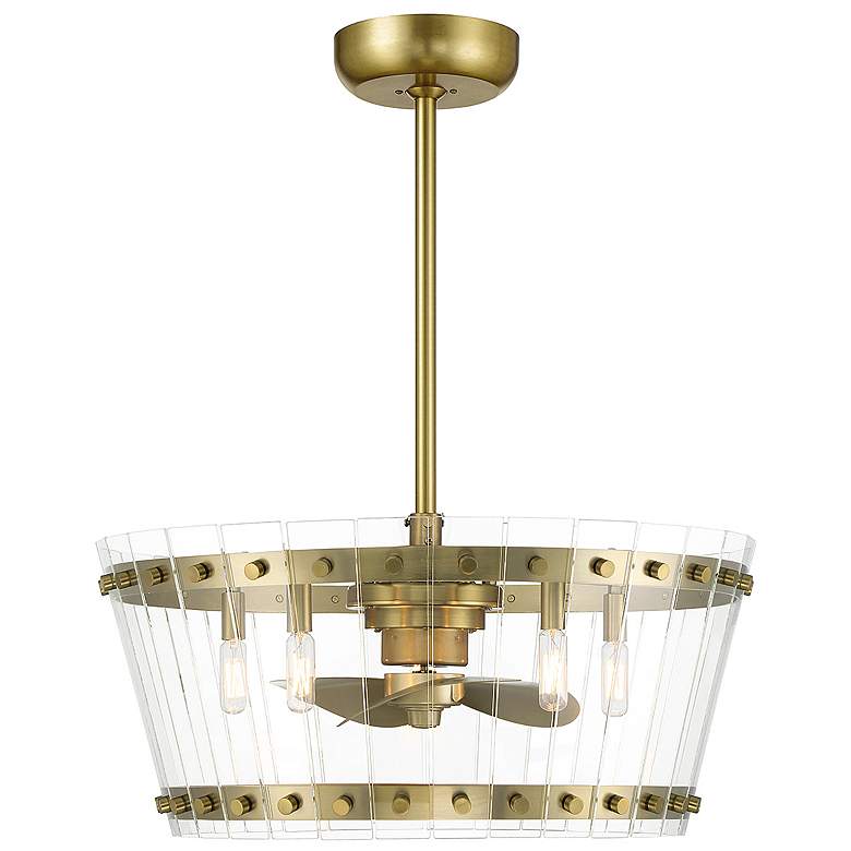 Image 1 Savoy House Ventari 5-Light Warm Gold LED Fan D&#39;Lier