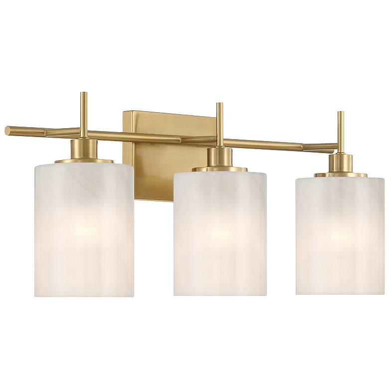 Image 4 Savoy House Verity 22" Wide Natural Brass 3-Light Bath Light more views