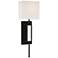 Savoy House Victor 23" High Matte Black 1-Light Wall Sconce