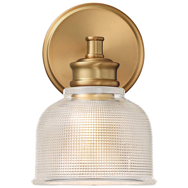 Image 4 Savoy House Vintage 9 1/2" High Natural Brass Wall Sconce more views