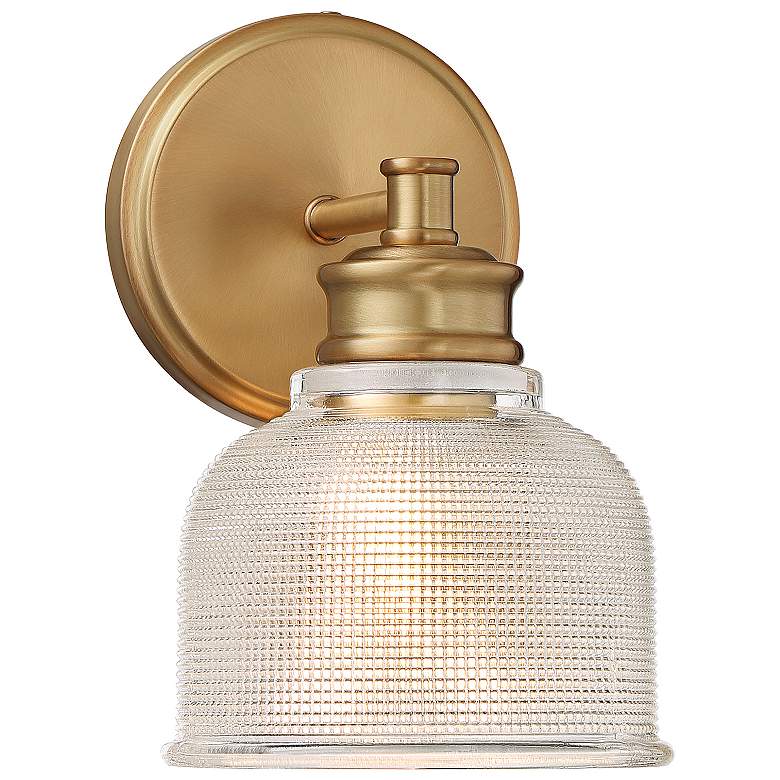 Image 5 Savoy House Vintage 9 1/2" High Natural Brass Wall Sconce more views
