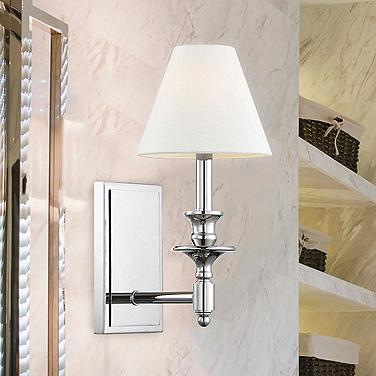 Savoy House Washburn 15" High Polished Nickel Wall Sconce